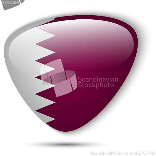 Image of Qatar Flag Glossy Button