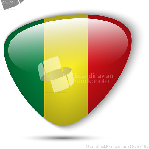 Image of Mali Flag Glossy Button