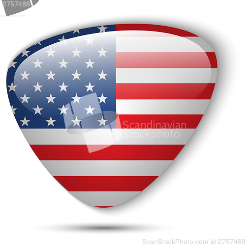 Image of USA Flag Glossy Button