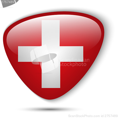 Image of Switzerland Flag Glossy Button