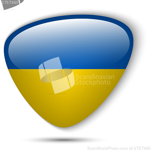 Image of Ukraine Flag Glossy Button