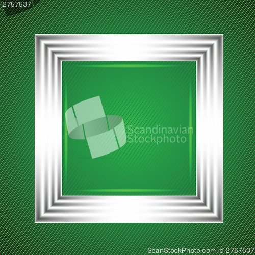 Image of white frame on a green background.