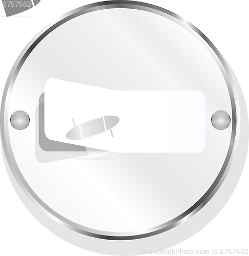 Image of Web buttons for design, icon with empty blank white paper