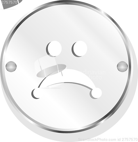 Image of Sad icon (button) isolated on white background