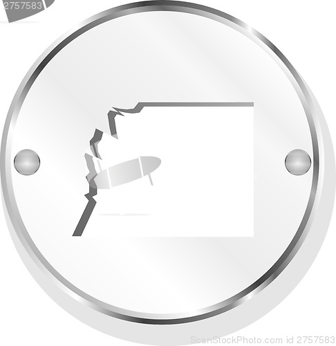 Image of white paper on web button (icon) isolated on white