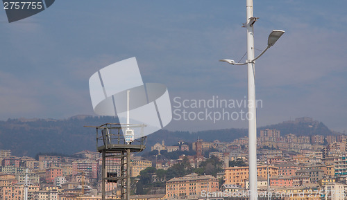 Image of View of Genoa Italy from the sea