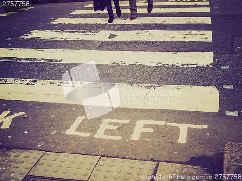 Image of Retro look Look Left sign