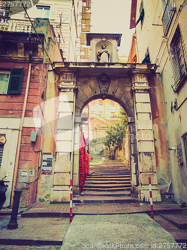 Image of Retro look Genoa old town