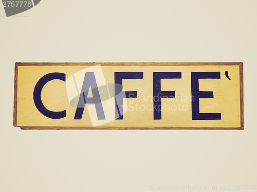 Image of Retro look Caffe sign