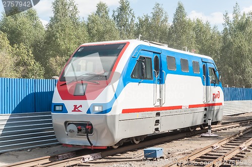 Image of TU10-011 locomotive on Children's railroad. Russia