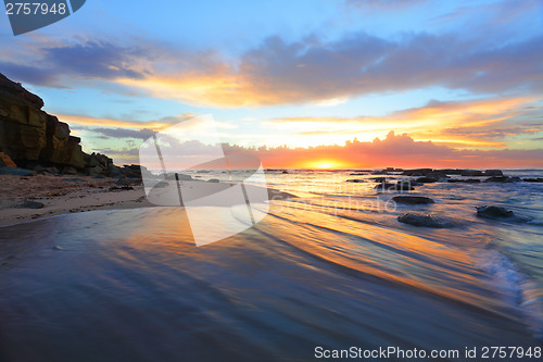 Image of Magnificent sunrise morning at the beach Australia