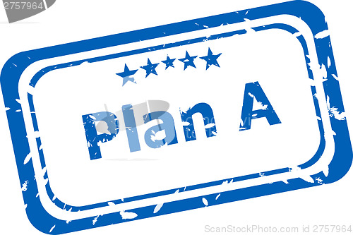 Image of Grunge rubber stamp with word Plan A