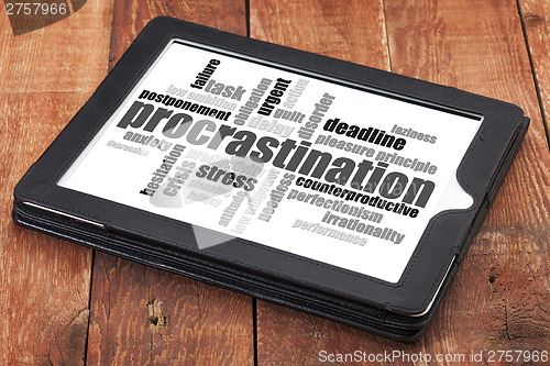 Image of procrastination word cloud