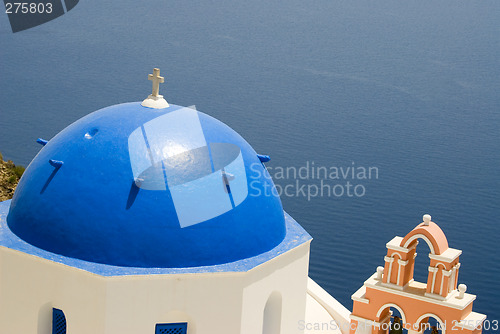 Image of greek church and bell tower