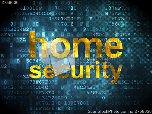 Image of Safety concept: Home Security on digital background