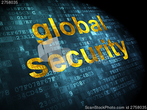 Image of Protection concept: Global Security on digital background