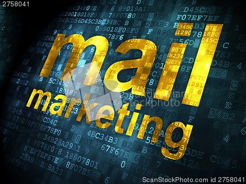 Image of Advertising concept: Mail Marketing on digital background
