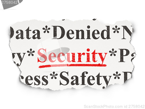 Image of Safety concept: Security on Paper background