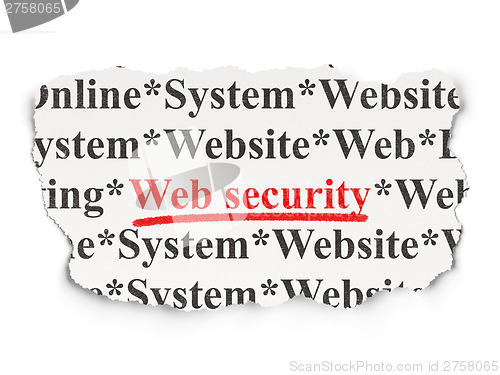 Image of Web development concept: Web Security on Paper background