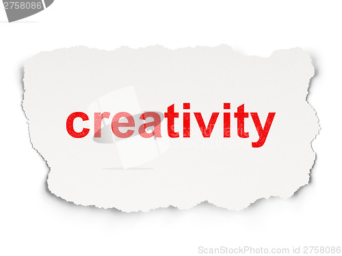 Image of Advertising concept: Creativity on Paper background