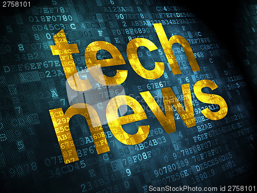 Image of News concept: Tech News on digital background