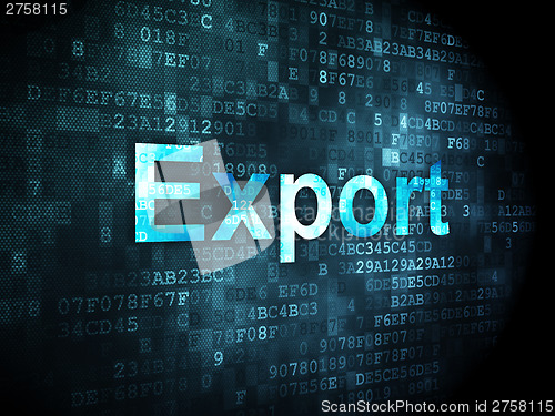 Image of Business concept: Export on digital background