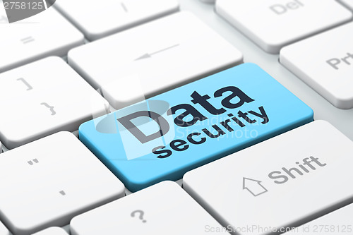 Image of Safety concept: Data Security on computer keyboard background
