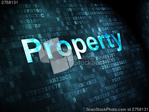 Image of Finance concept: Property on digital background