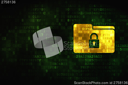 Image of Finance concept: Folder With Lock on digital background