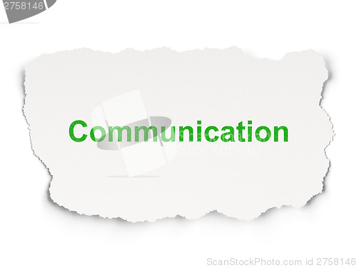 Image of Advertising concept: Communication on Paper background