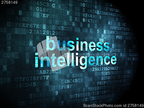 Image of Business concept: Business Intelligence on digital background