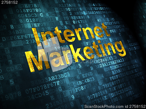 Image of Marketing concept: Internet Marketing on digital background