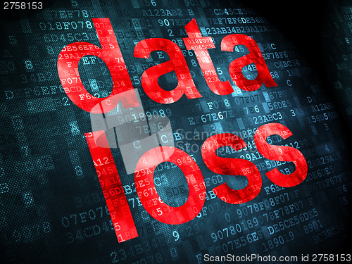 Image of Information concept: Data Loss on digital background