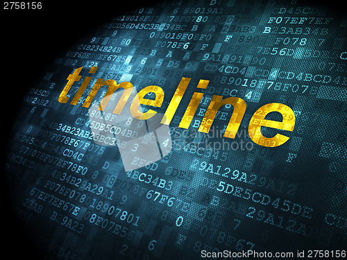 Image of Timeline concept: Timeline on digital background