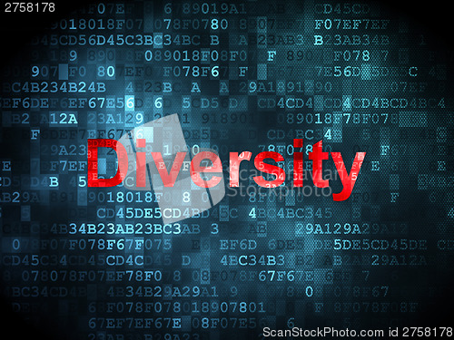 Image of Business concept: Diversity on digital background