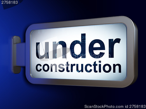 Image of Web development concept: Under Construction on billboard backgro