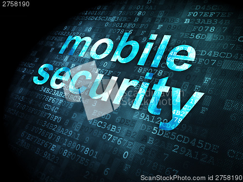 Image of Protection concept: Mobile Security on digital background