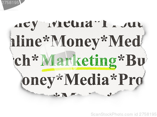 Image of Marketing concept: Marketing on Paper background