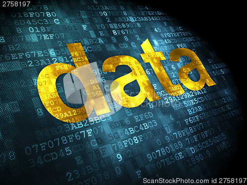 Image of Information concept: Data on digital background