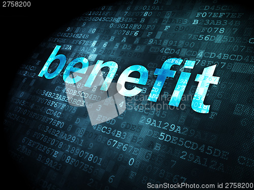 Image of Business concept: Benefit on digital background