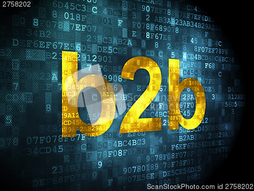 Image of Finance concept: B2b on digital background