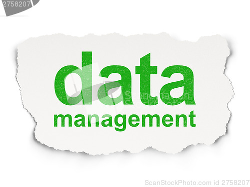 Image of Information concept: Data Management on Paper background
