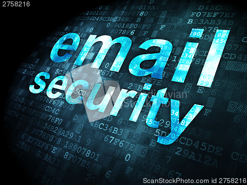 Image of Security concept: Email Security on digital background