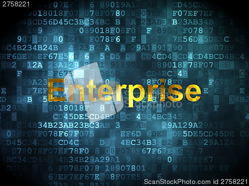 Image of Finance concept: Enterprise on digital background