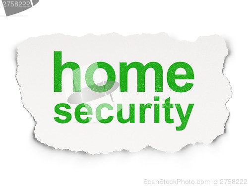 Image of Privacy concept: Home Security on Paper background
