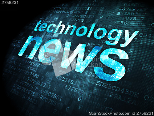 Image of News concept: Technology News on digital background