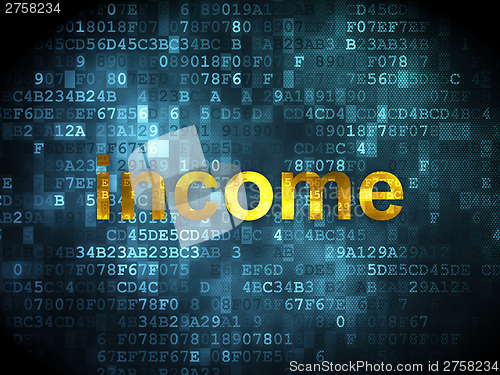 Image of Business concept: Income on digital background