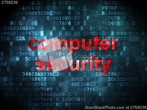 Image of Protection concept: Computer Security on digital background
