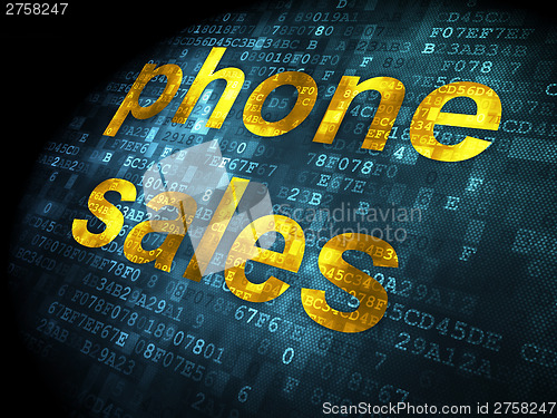 Image of Marketing concept: Phone Sales on digital background