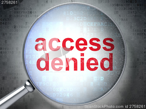 Image of Privacy concept: Access Denied with optical glass